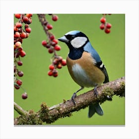 Tit on branch 53 Canvas Print