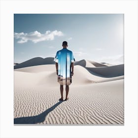 Portrait Of A Man In The Desert Canvas Print