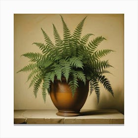 Fern In A Pot Canvas Print