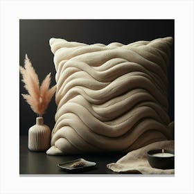 beige waves Canvas Print