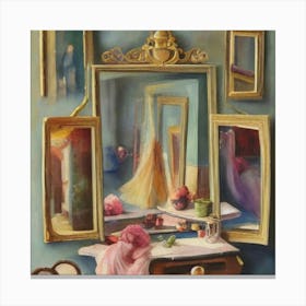 Cosmetics And Mirror Adeline Yeo Canvas Print