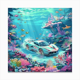 Car Under The Sea Canvas Print