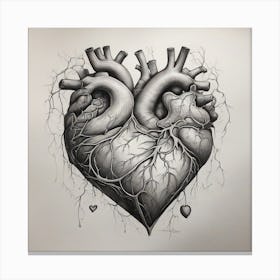 Heart Tattoo Canvas Print