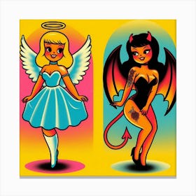 Good Girl and Bad Girl 1 Canvas Print