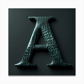 Crocodile Skin Letter A Canvas Print