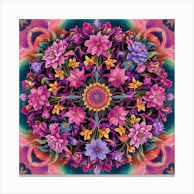 Mandala flowers Canvas Print