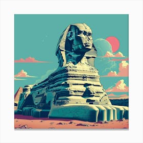 A Sphinx In Giza Lofi Illustration 1719991136 2 Canvas Print