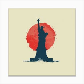 A Statue of Liberty NY Usa Minimal Illustration 1720003974 4 Canvas Print