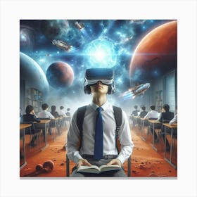 Vr Headsets And Space Exploration Concept Canvas Print