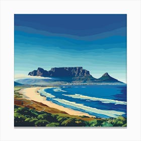 A Table Mountain In Cape Town Vector Design Illu 1720033839 3 Canvas Print