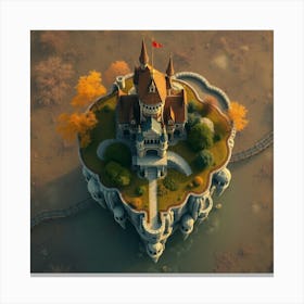 Castle On An Island 1 Canvas Print