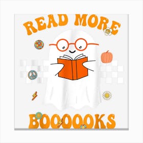 Groovy Halloween Read More Books Cute Boo Read A Booook Canvas Print