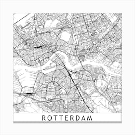 Rotterdam Map Canvas Print