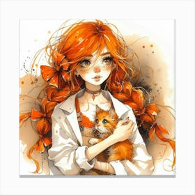 Orange Girl Canvas Print