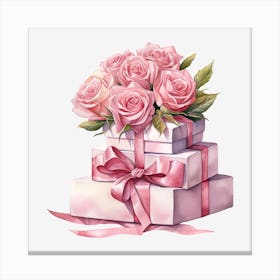 Pink Roses 2 Canvas Print