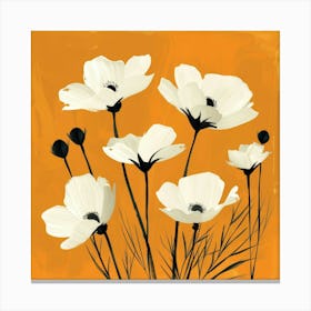 White Poppies 1 Canvas Print