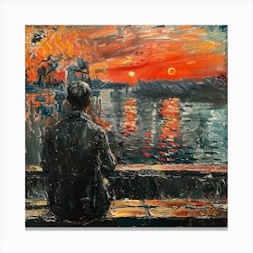 Sunset On The River 1 Canvas Print