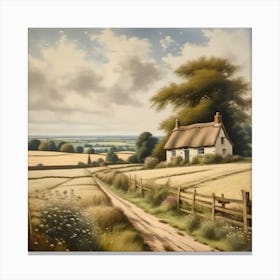 English countryside cottage Canvas Print