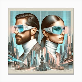 Futuristic Couple Canvas Print