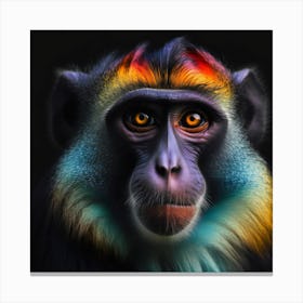 Colorful Monkey Canvas Print