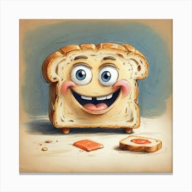 Cartoon Bread 8 Canvas Print