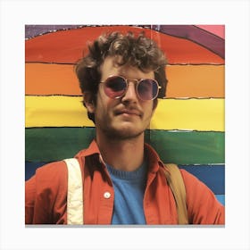 LGBTQ + Rainbow Man Canvas Print