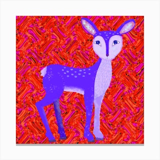 Oh Deer Square Canvas Print