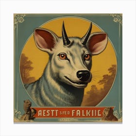 Default Default Vintage And Retro Animal Advertising Aestethic 3 Canvas Print