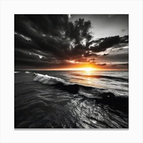 Sunset Over The Ocean 228 Canvas Print