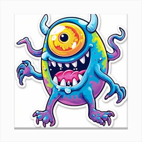 Monster Sticker 2 Canvas Print