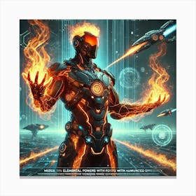 Kael Ashheart Fire Tech Sci Fi Canvas Print