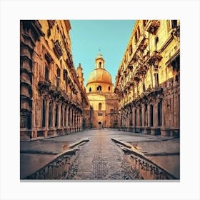 Street Scene In Malta Canvas Print