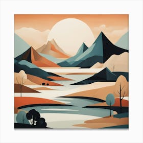 Abstract Landscape Painting art print Canvas Print