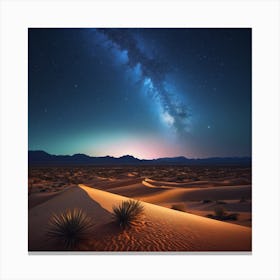 Desert Night Sky 1 Canvas Print