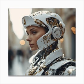 Robot Girl Canvas Print