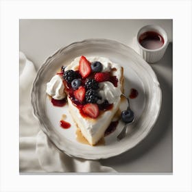 Dessert On A Plate Canvas Print