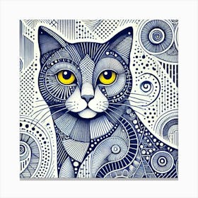 Clove Purr City Cat Canvas Print