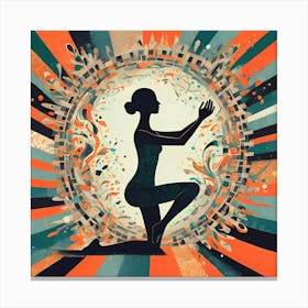 Yoga Pose Artwork Canvas Print