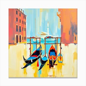 Gondolas In Venice 2 Canvas Print