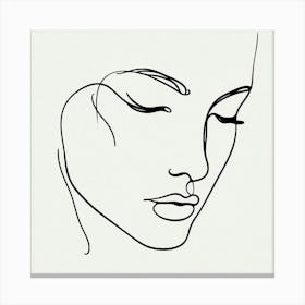 Woman'S Face Canvas Print