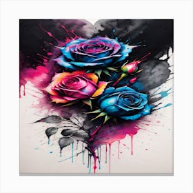 Heart Of Roses Canvas Print