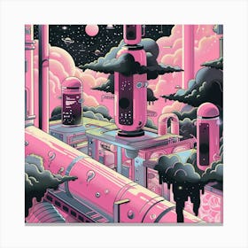 Pink City Canvas Print