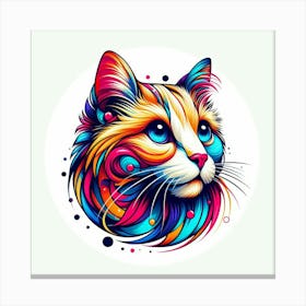 Colorful Cat 2 Canvas Print