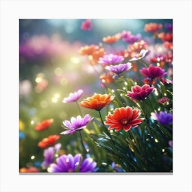 Flowers In The Garden 5 Canvas Print