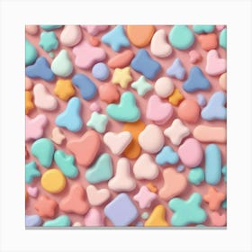 Candy Hearts Canvas Print