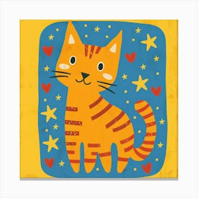 Cat With Stars Canvas Print