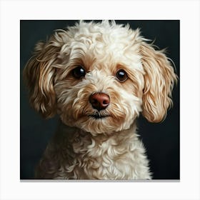 A Hyper Realistic Depiction Of Maltipoo Dog Stampe su tela