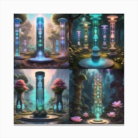 Pillars In The Forest Canvas Print