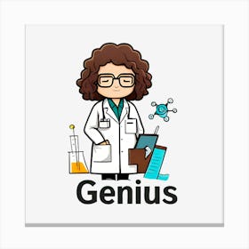 Genius Lady Canvas Print