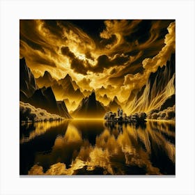 Golden Mountains 1 Canvas Print